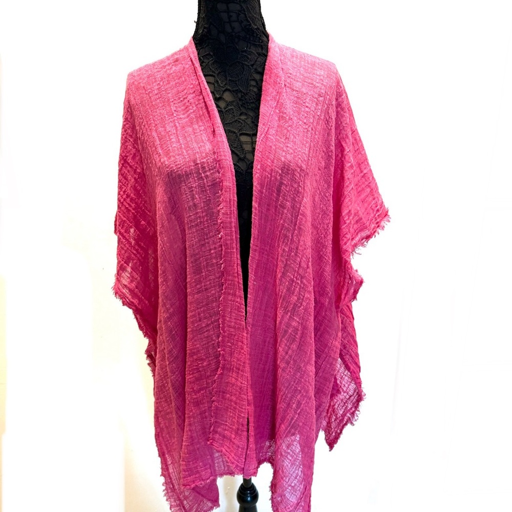 Chic Vince Pink Sheer Kimono